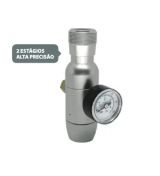 Mini Reguladora de CO² para Cilindros de 16/32G c/ rosca 3/8-24UNF