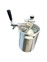Growler (Barril) em Inox 5 Litros com Tampa, Torneira e Regulador de Pressão