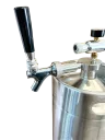 Growler (Barril) em Inox 5 Litros com Tampa, Torneira e Regulador de Pressão