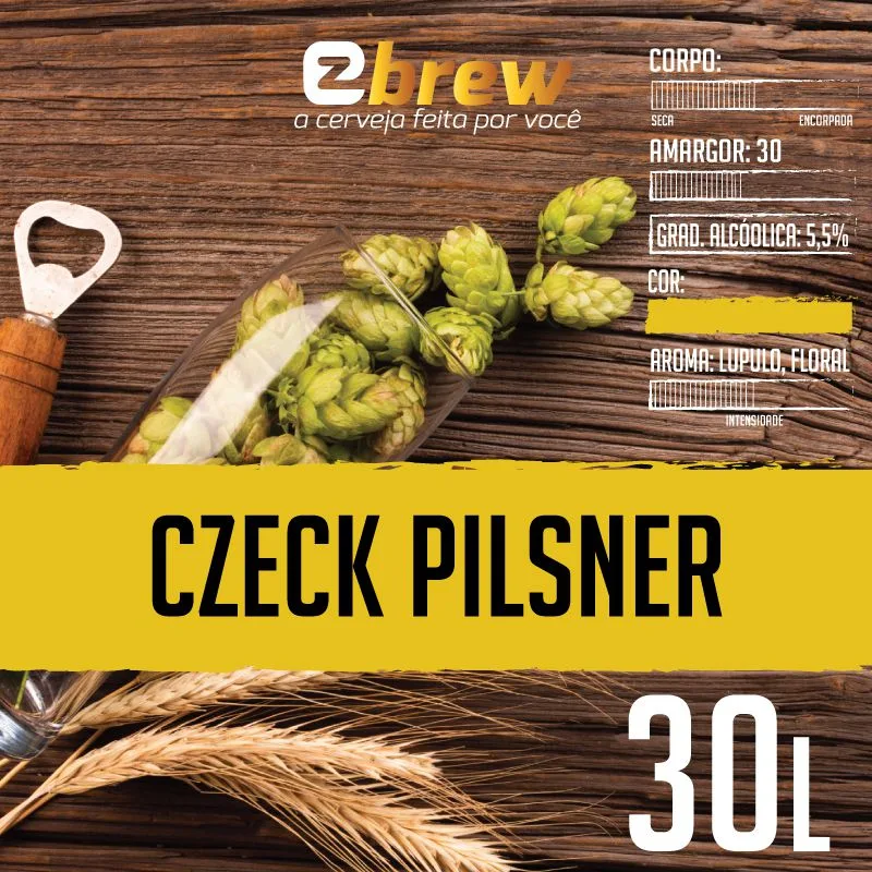 Kit Receita Czech Pilsner 20, 30 ou 50 litros EZbrew