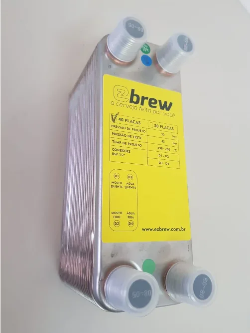 Chiller 40 Placas Brasado Inox 316 1/2" X 1/2" BSP Bermo