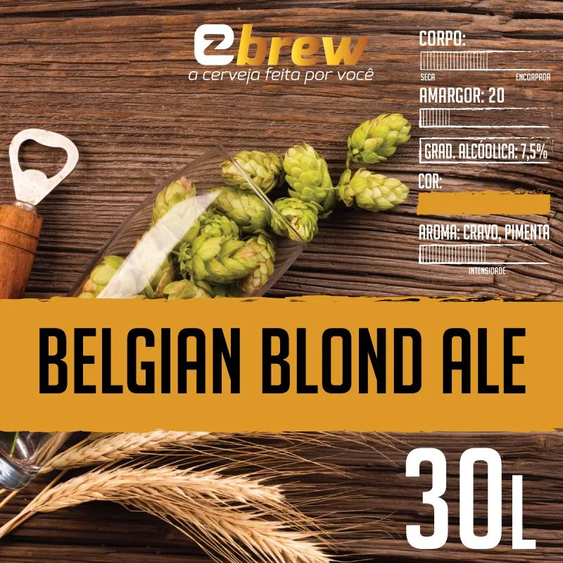 Kit Receita Belgian Blond Ale 20, 30 ou 50 litros EZbrew