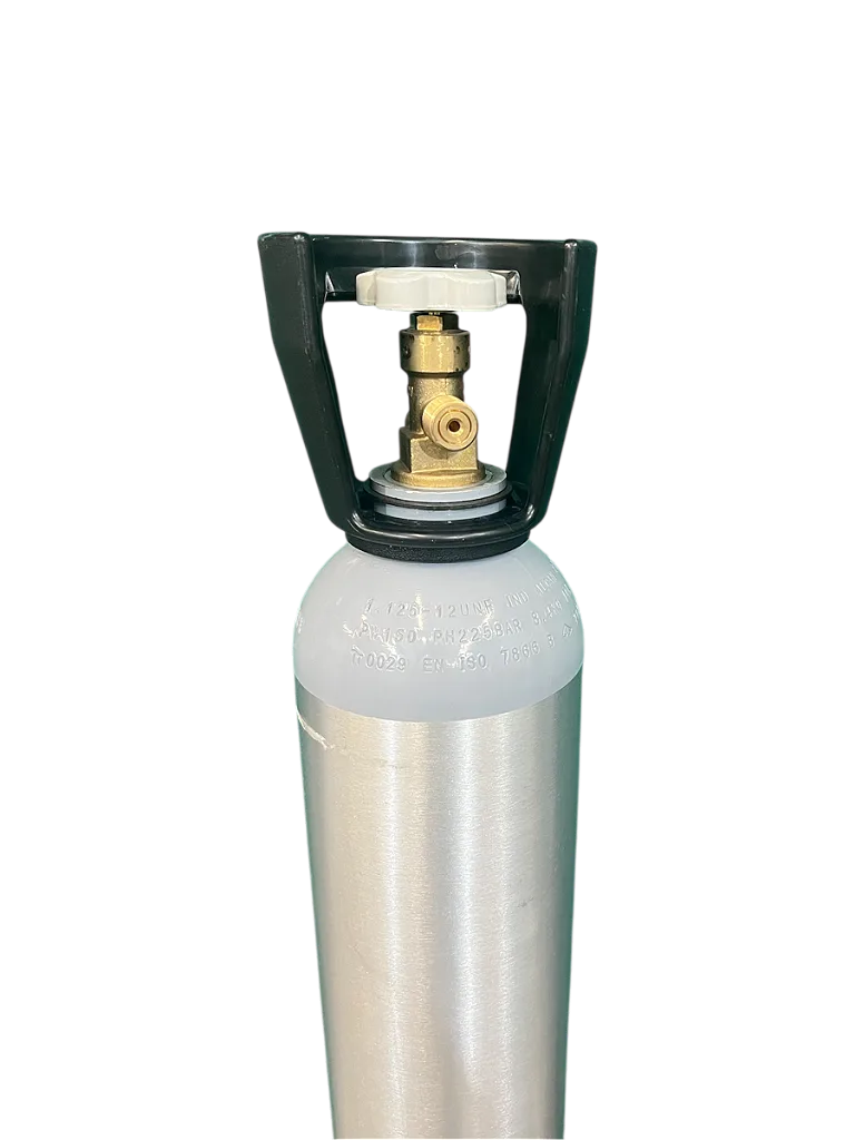 Cilindro de Alumínio para CO² c/ Válvula e Alça - Capacidade 8,5kg