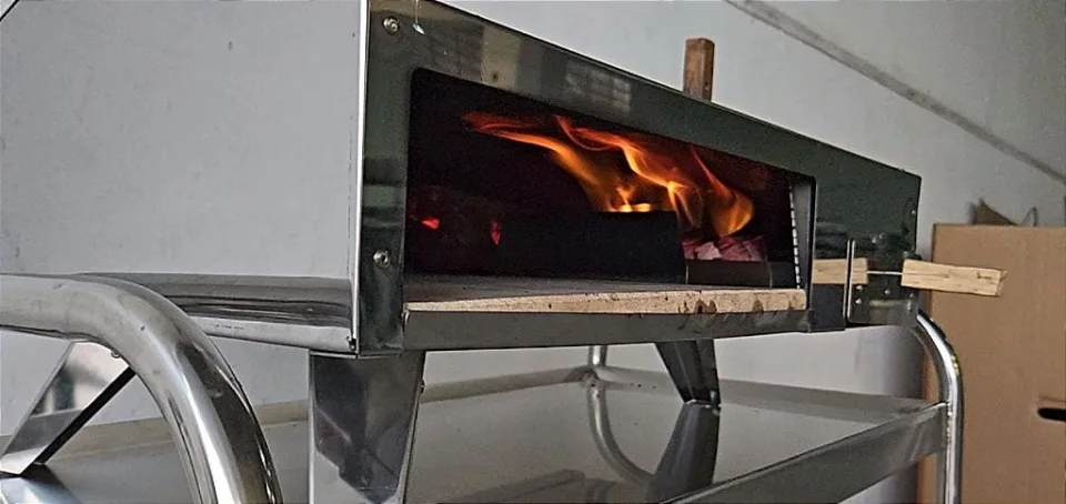 Forno de Pizza Napoletana Lenha 400 graus Pedra Refrataria 35cm e Pá de Fornear